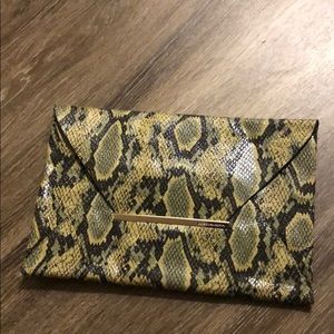 Snake skin clutch